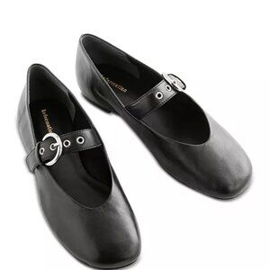 Reformation Black Bethany Ballet Flat Size 9